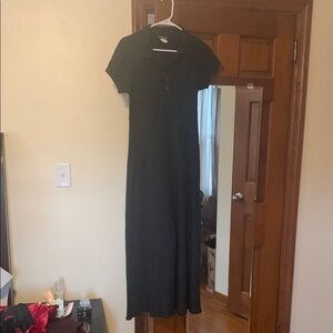 French Curve Dark Gray Soft Maxi Dress - medium